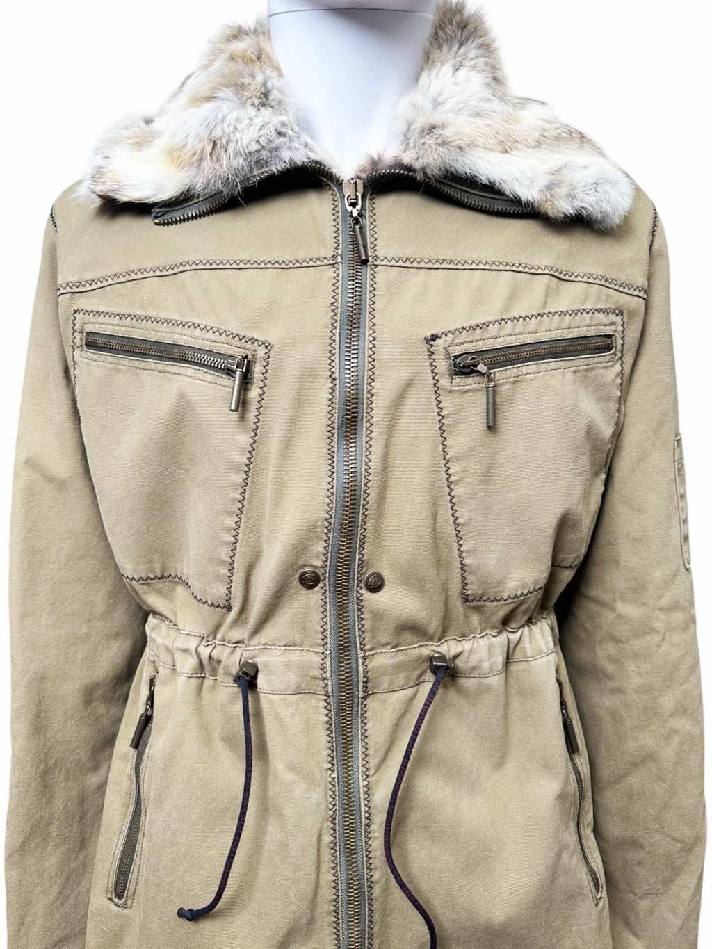 Roberto Cavalli Double Layered Fur Brown Parka - Image 10