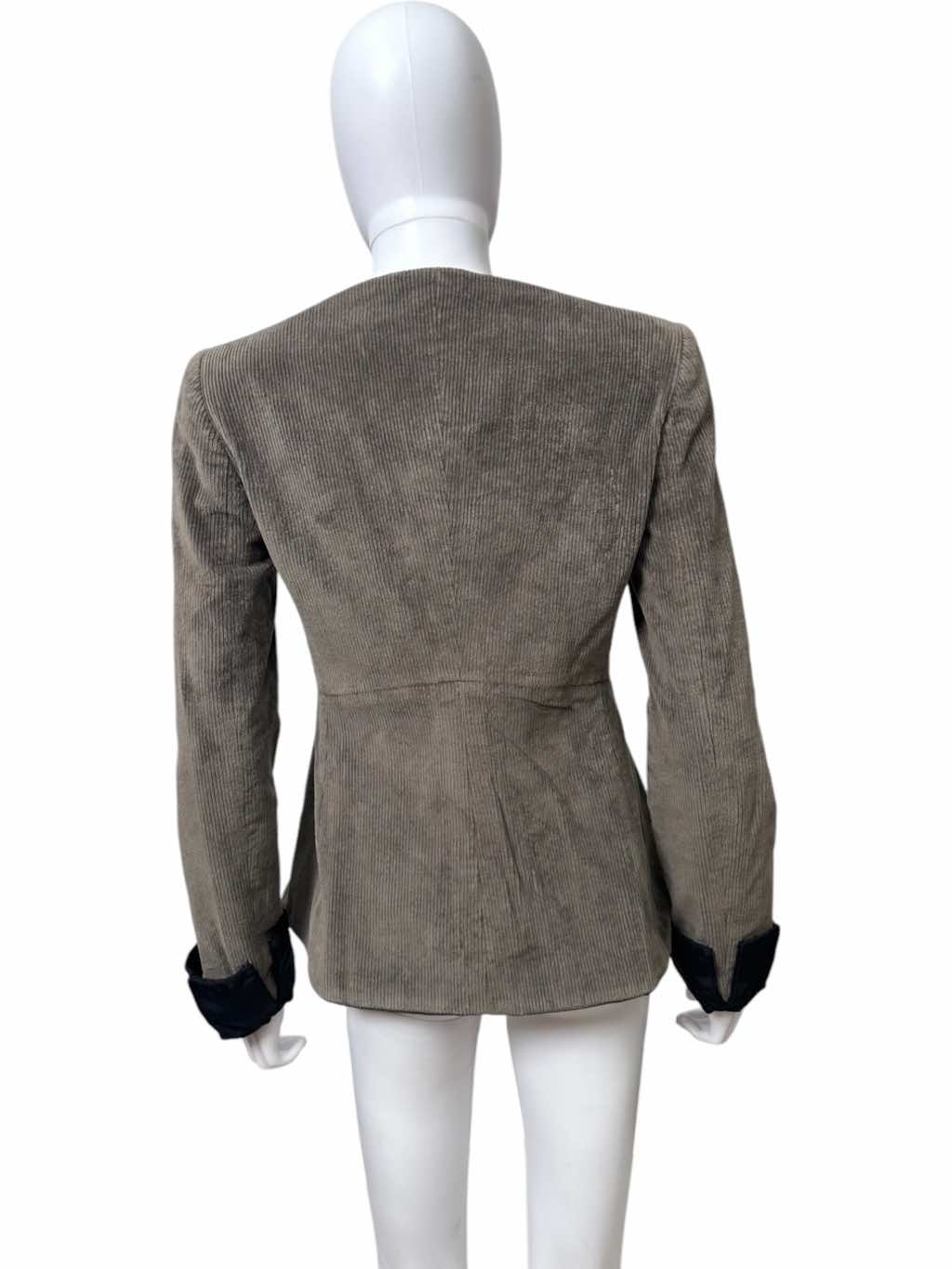 Giorgio Armani Brown Flowers Button Up Jacket - 4