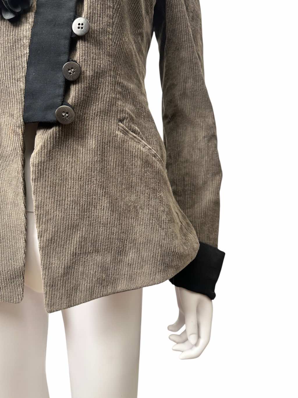 Giorgio Armani Brown Flowers Button Up Jacket - Detail 2