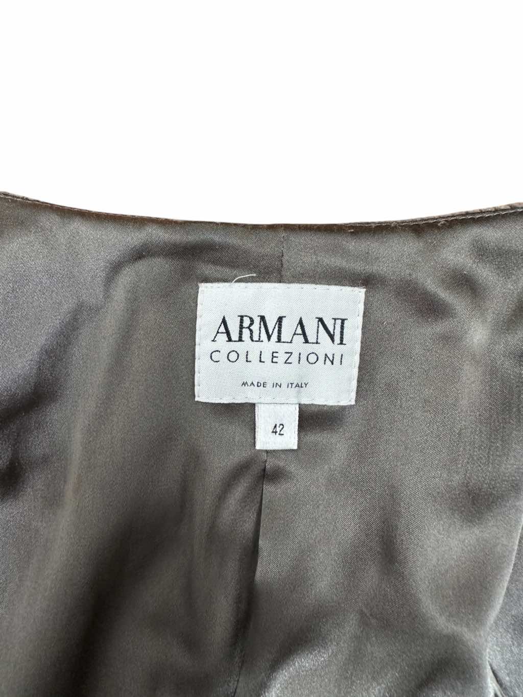 Giorgio Armani Brown Flowers Button Up Jacket - Image 10