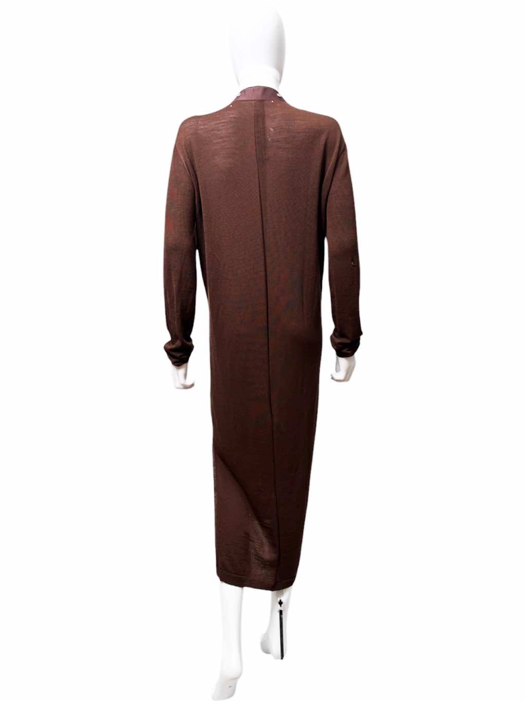Rick Owens TECUATL Brown Oversized Cardigan - Image 6