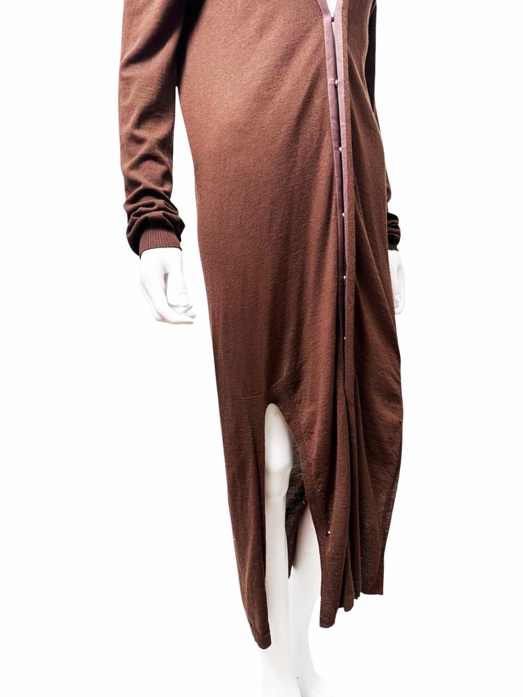 Rick Owens TECUATL Brown Oversized Cardigan - Image 11