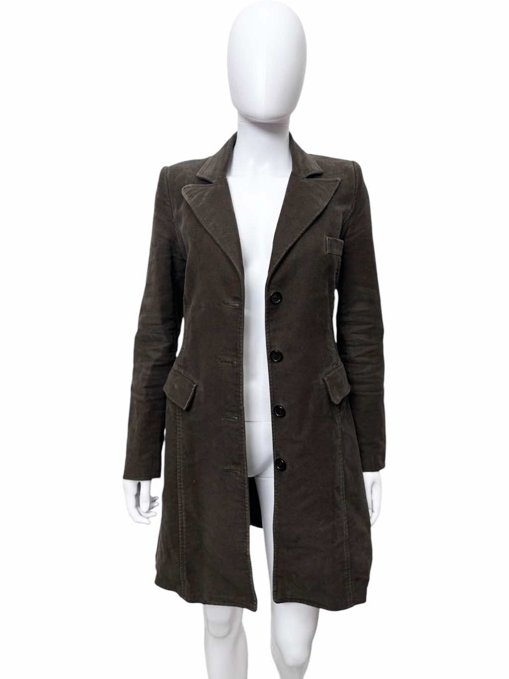Alexander Mcqueen Brown Coat - Side view