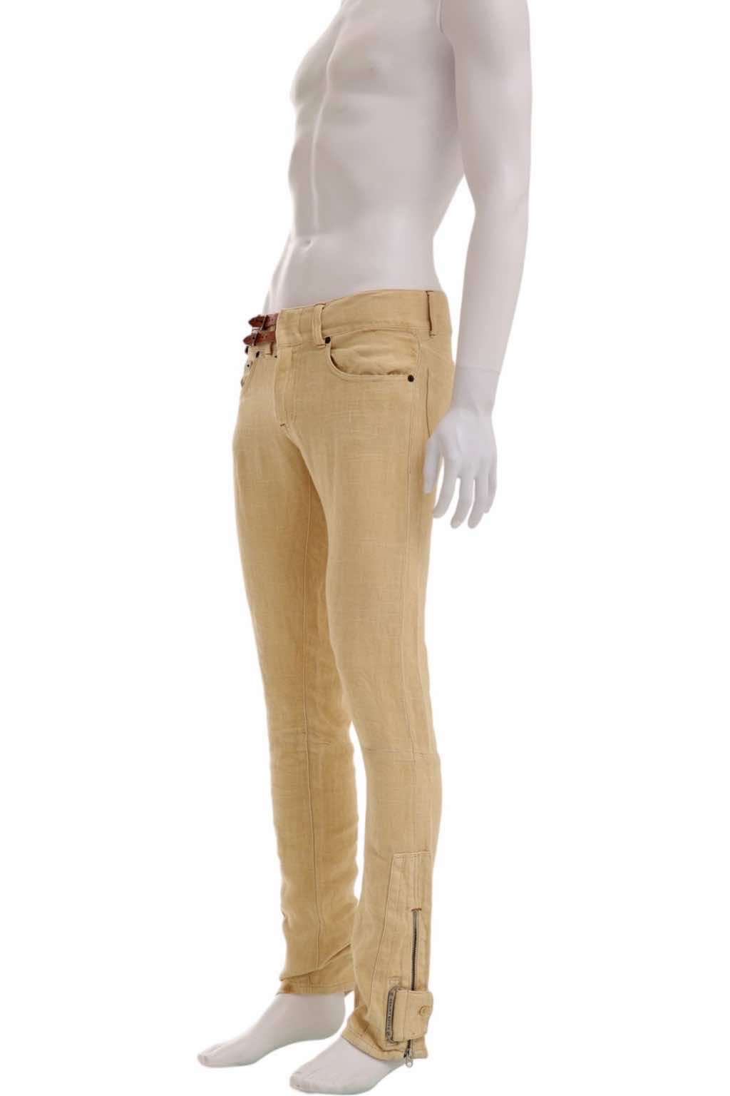 Ralph Lauren Beige Belted Jeans - Back view