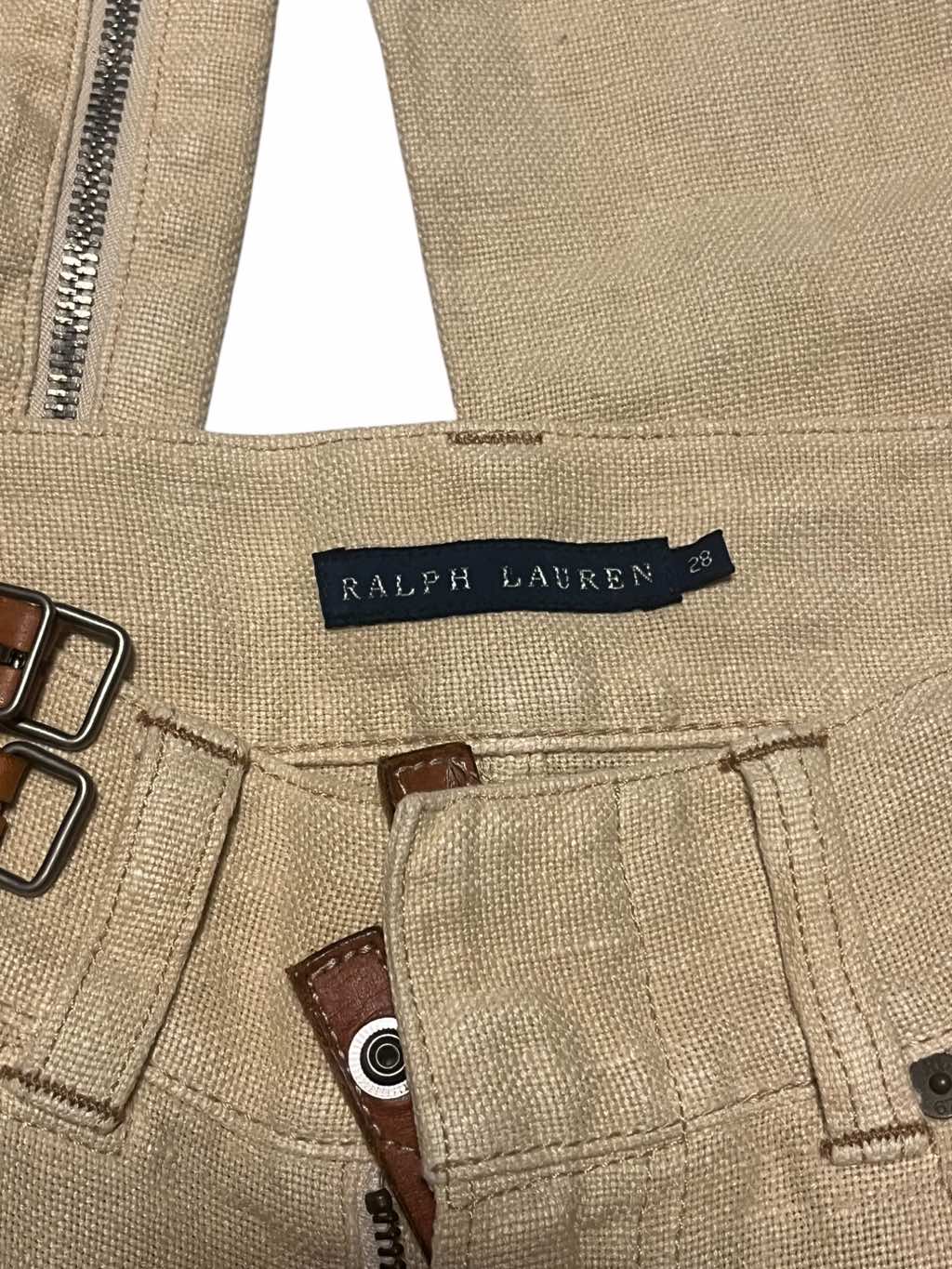 Ralph Lauren Beige Belted Jeans - Image 11