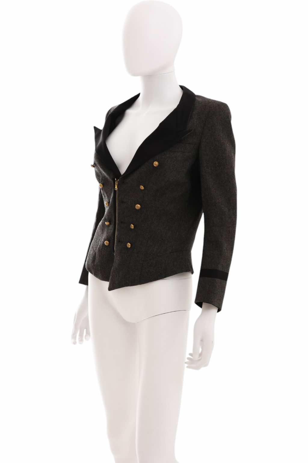 Balenciaga Napoleon Grey Jacket - Back view