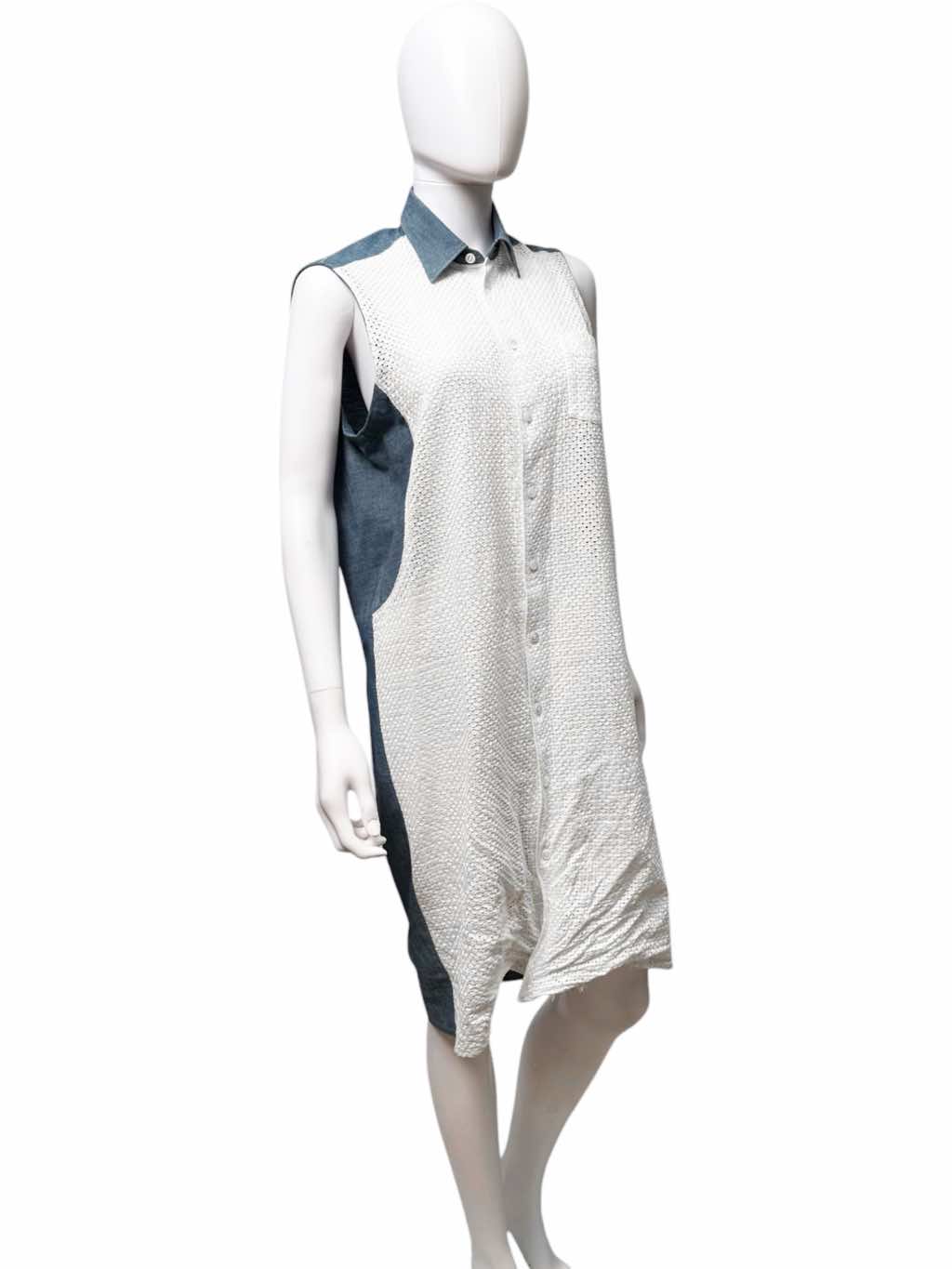 Junya Watanabe Denim Button Up Bow Dress - 4