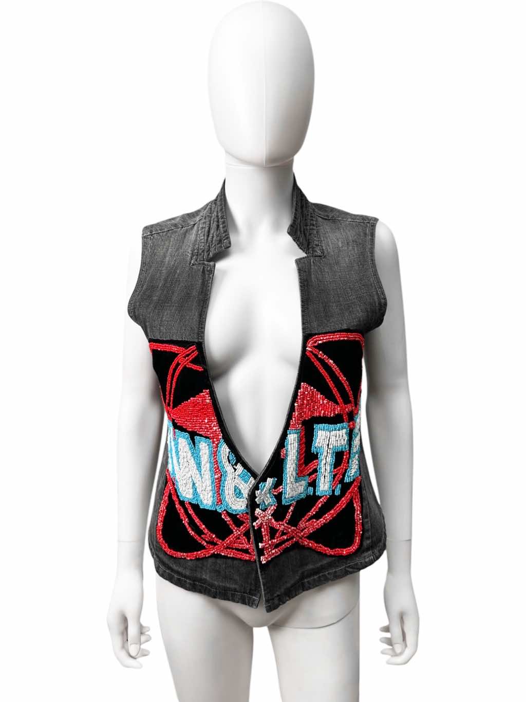 Walter Van Beirendonck Embroidered Grey Gilet