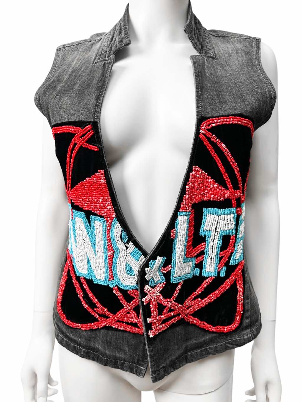 Walter Van Beirendonck Embroidered Grey Gilet - Detail 2