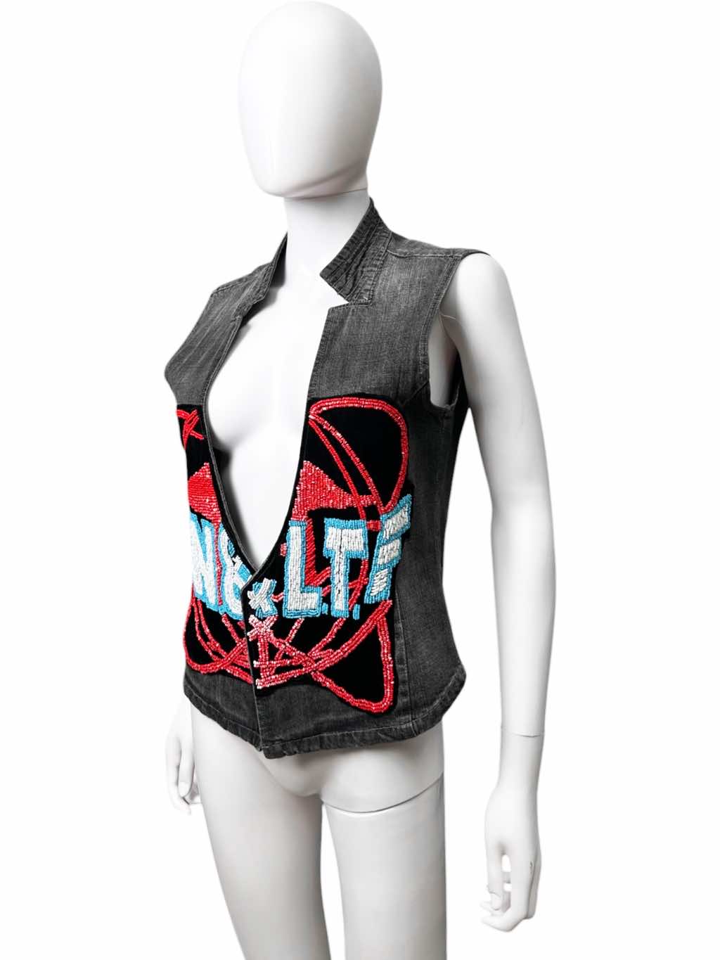 Walter Van Beirendonck Embroidered Grey Gilet - Image 10