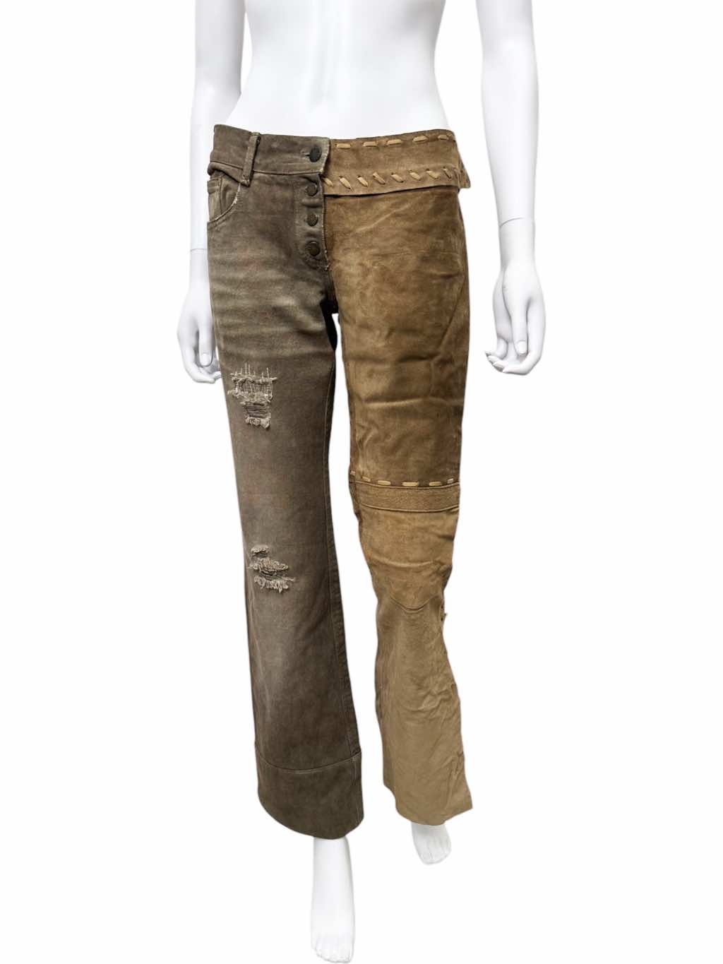 Dolce & Gabbana Suede and Denim Pants