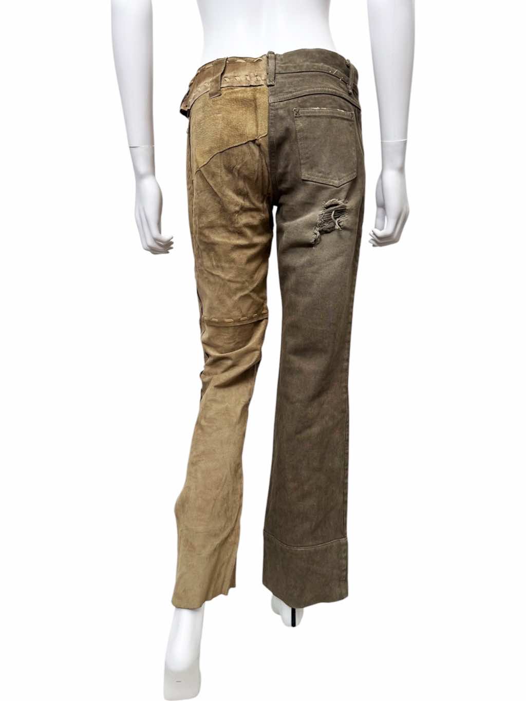 Dolce & Gabbana Suede and Denim Pants - Image 6