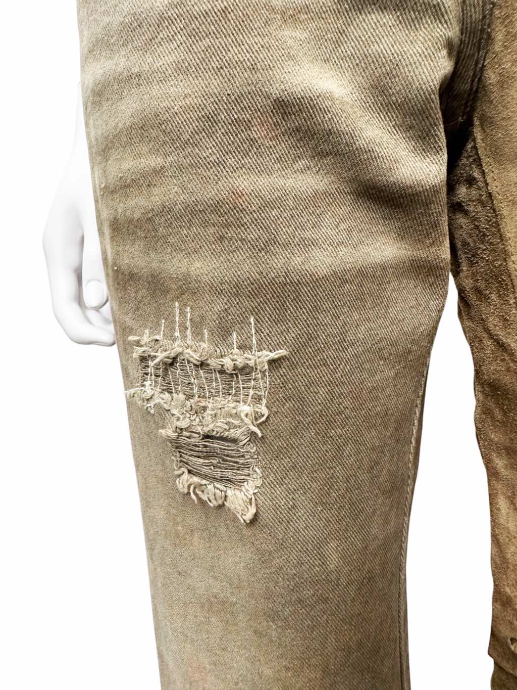 Dolce & Gabbana Suede and Denim Pants - Image 10