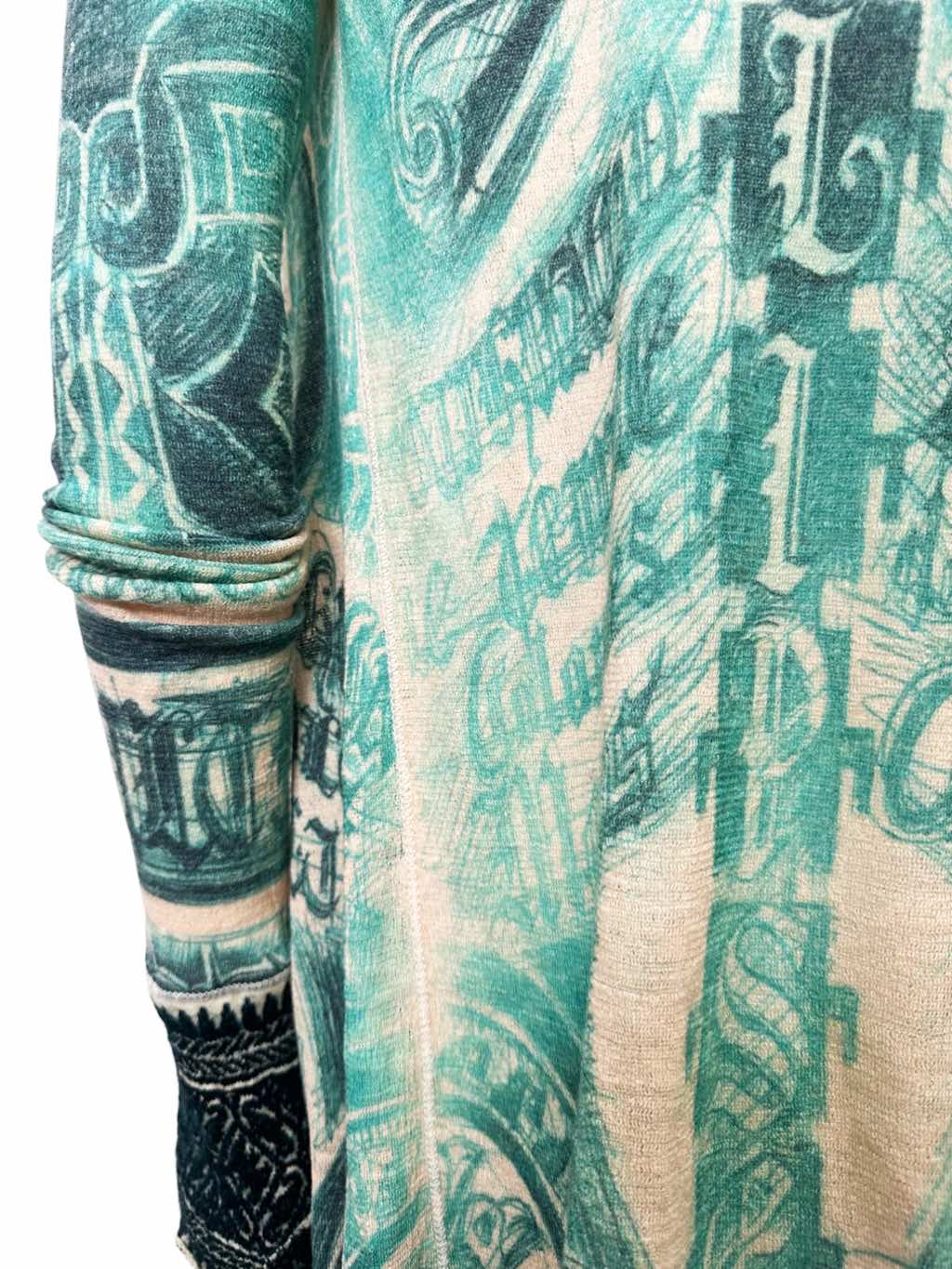 Jean Paul Gaultier Green Tatoo Tribal Cardigan - Image 11