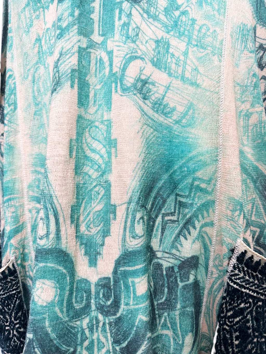 Jean Paul Gaultier Green Tatoo Tribal Cardigan - Image 12