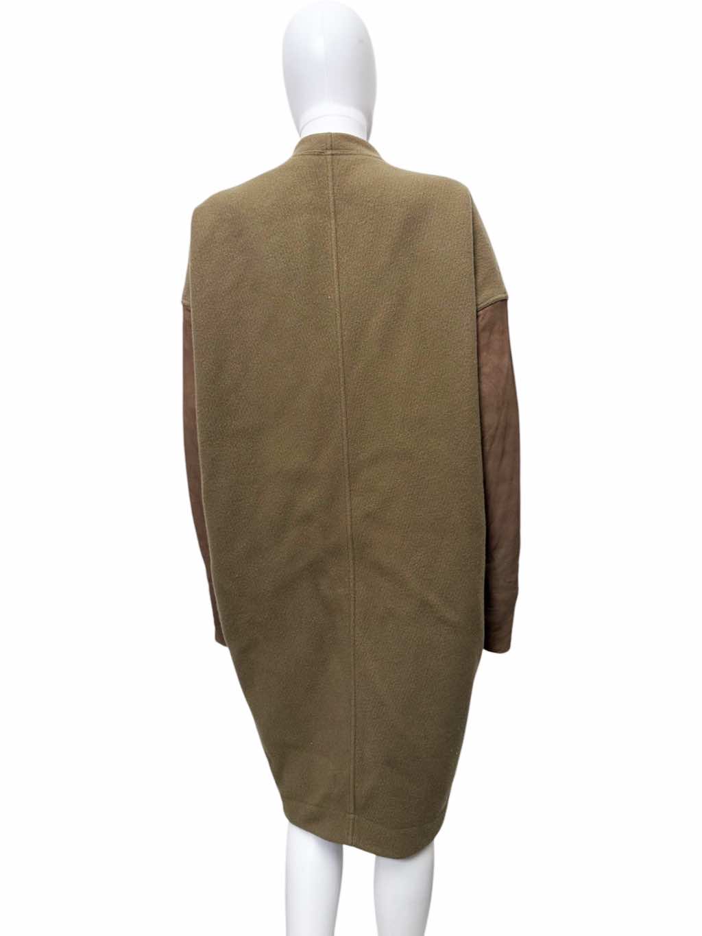 Rick Owens FAUN Brown Wool and Suede Coat - Image 6