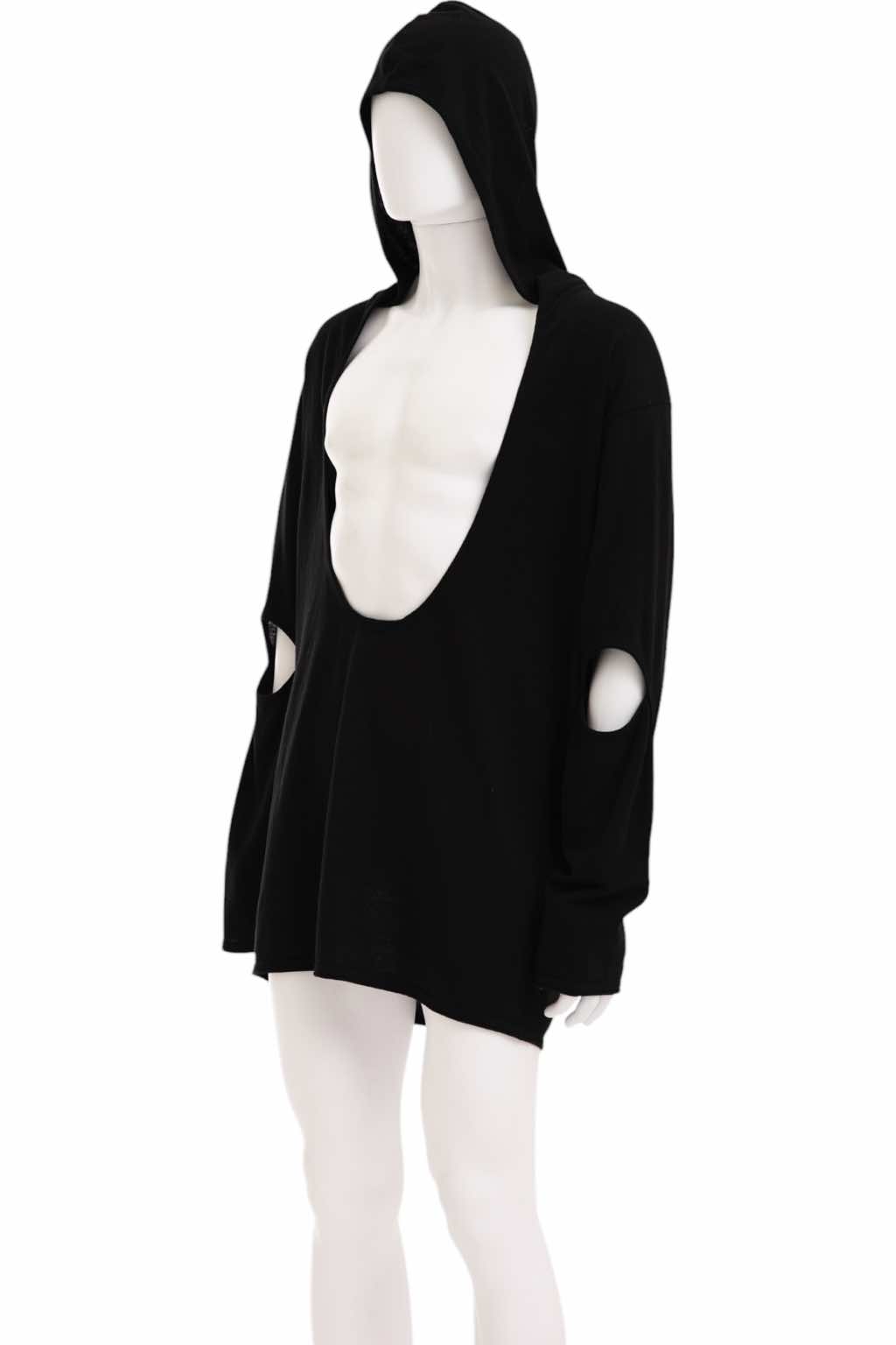 Givenchy Boat Neck Black Hoodie - Back view