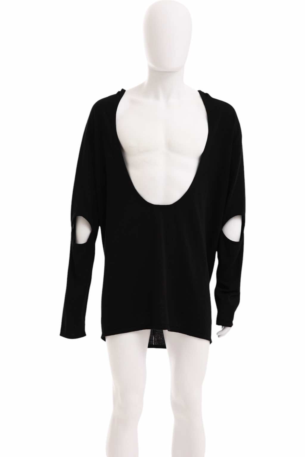 Givenchy Boat Neck Black Hoodie - Side view