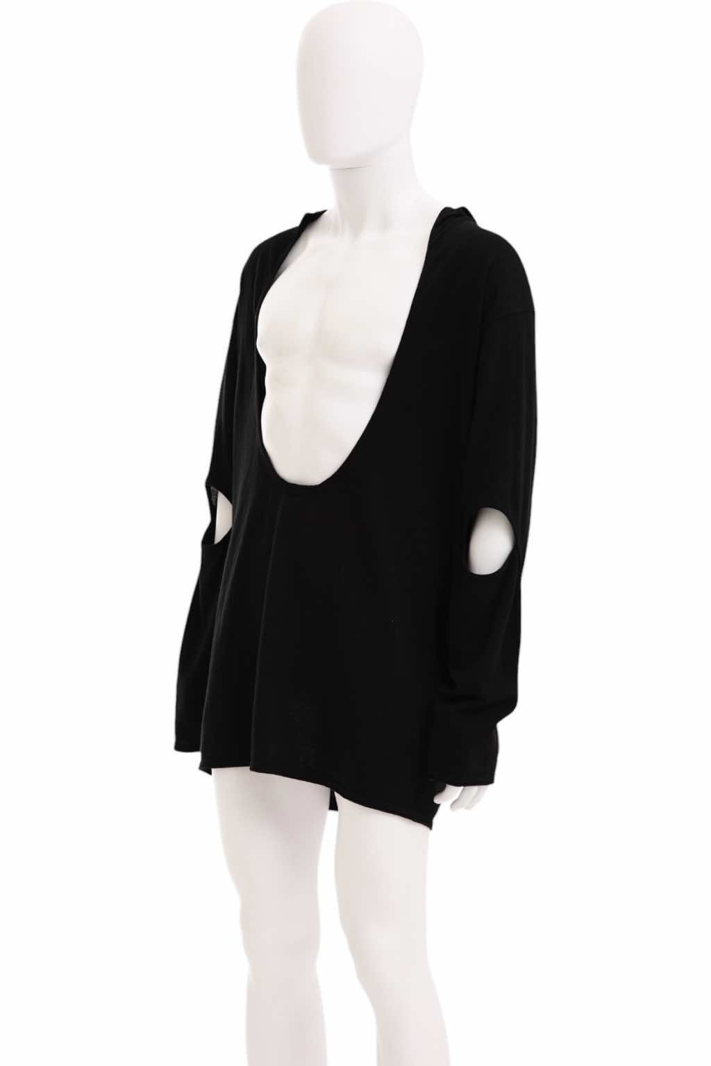 Givenchy Boat Neck Black Hoodie - Detail 1