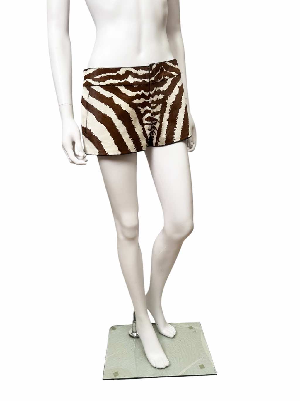 Gucci PonyHair Zebra Print Shorts - Back view