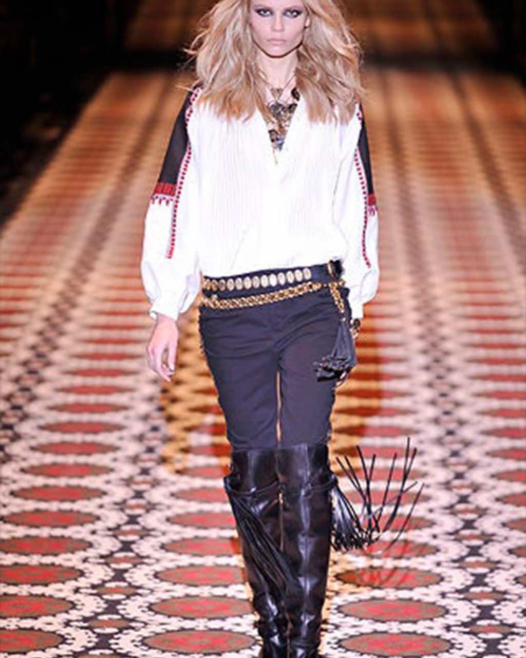 Gucci Studded Embellished Black Pants - Back view