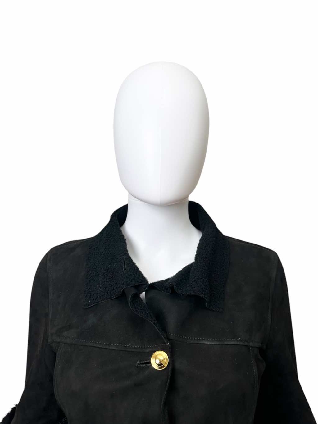 Gucci Suede Black Racoon Fur Jacket - Detail 1