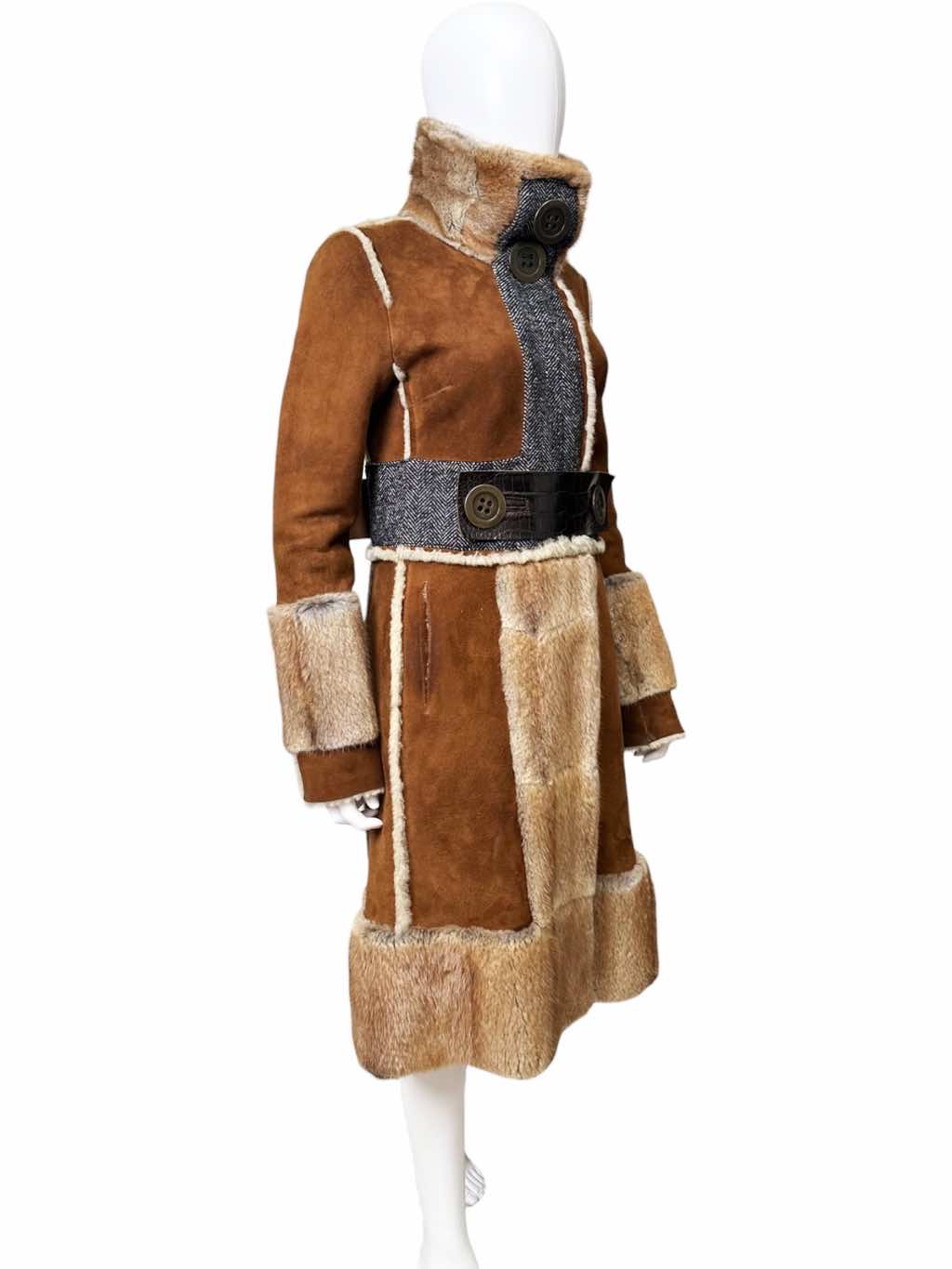 Dolce & Gabbana Brown Lambskin Fur Coat - Image 6