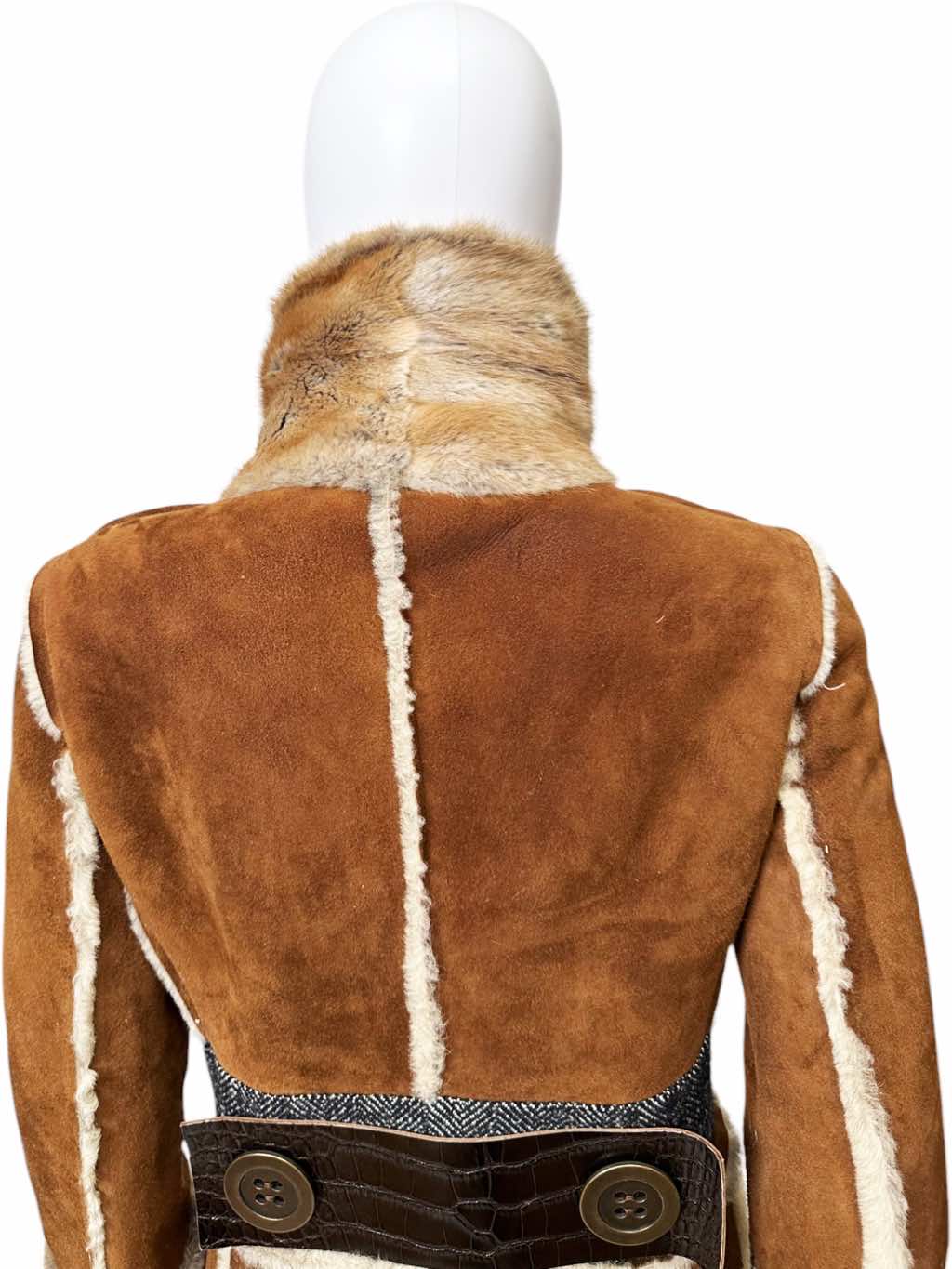 Dolce & Gabbana Brown Lambskin Fur Coat - Detail 2