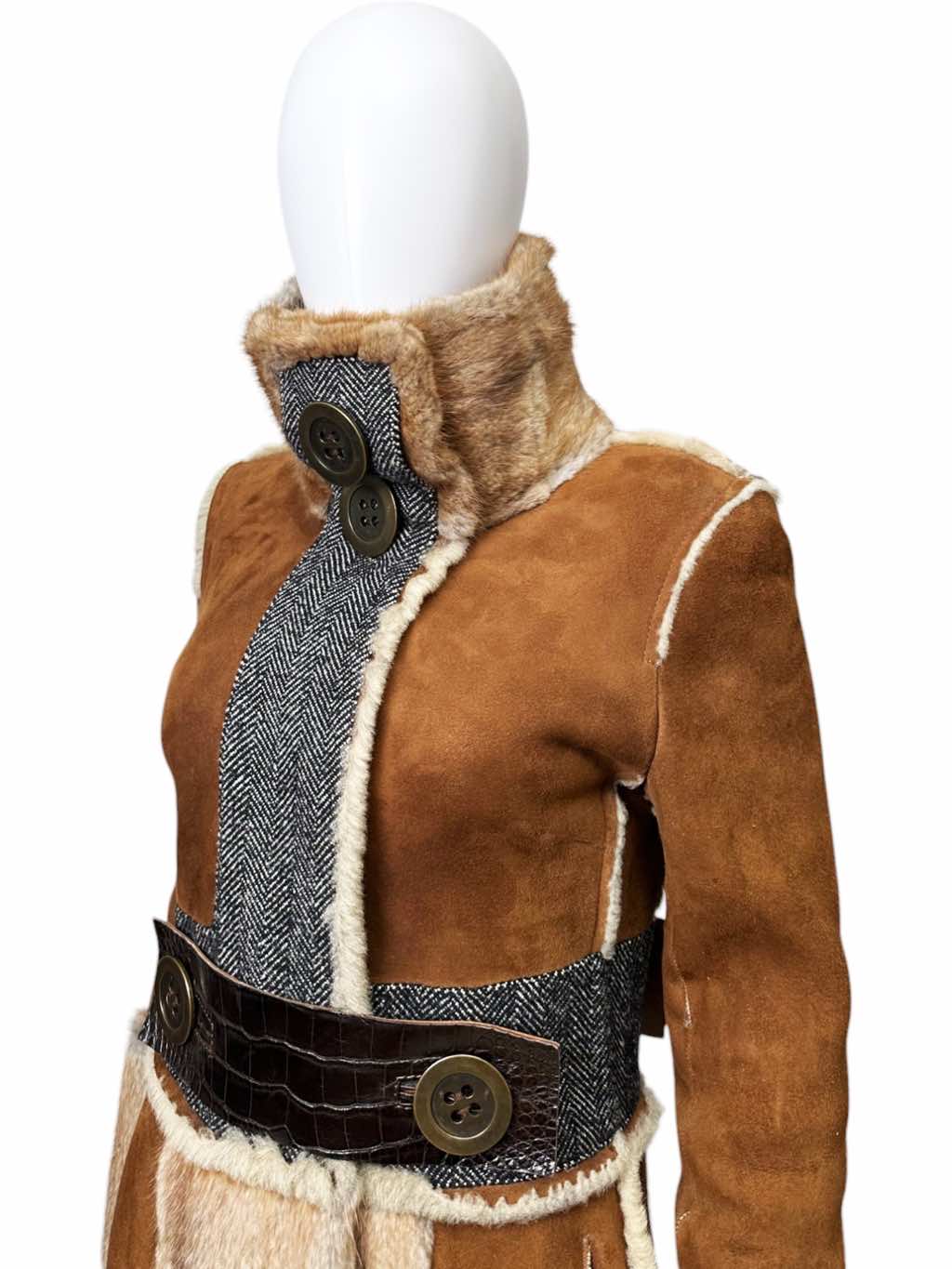 Dolce & Gabbana Brown Lambskin Fur Coat - Image 10