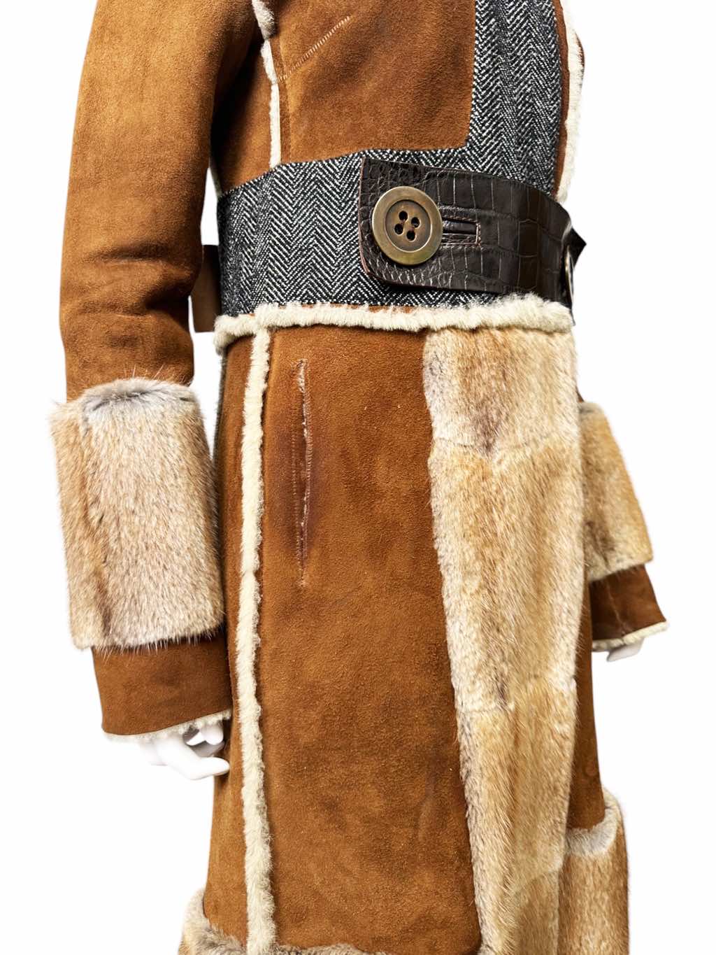 Dolce & Gabbana Brown Lambskin Fur Coat - Image 13