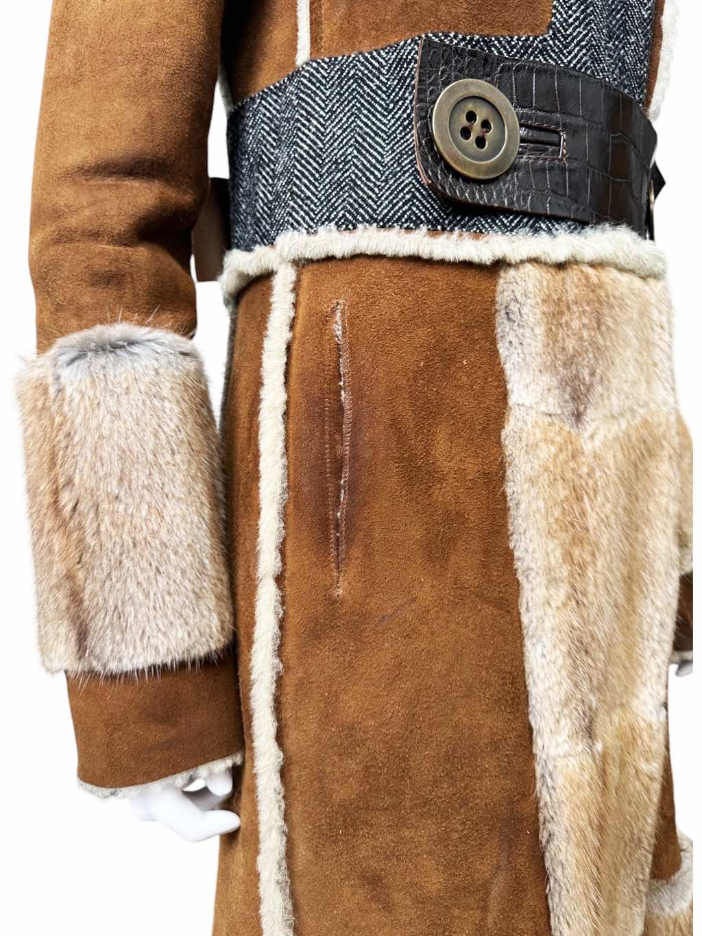 Dolce & Gabbana Brown Lambskin Fur Coat - Image 15