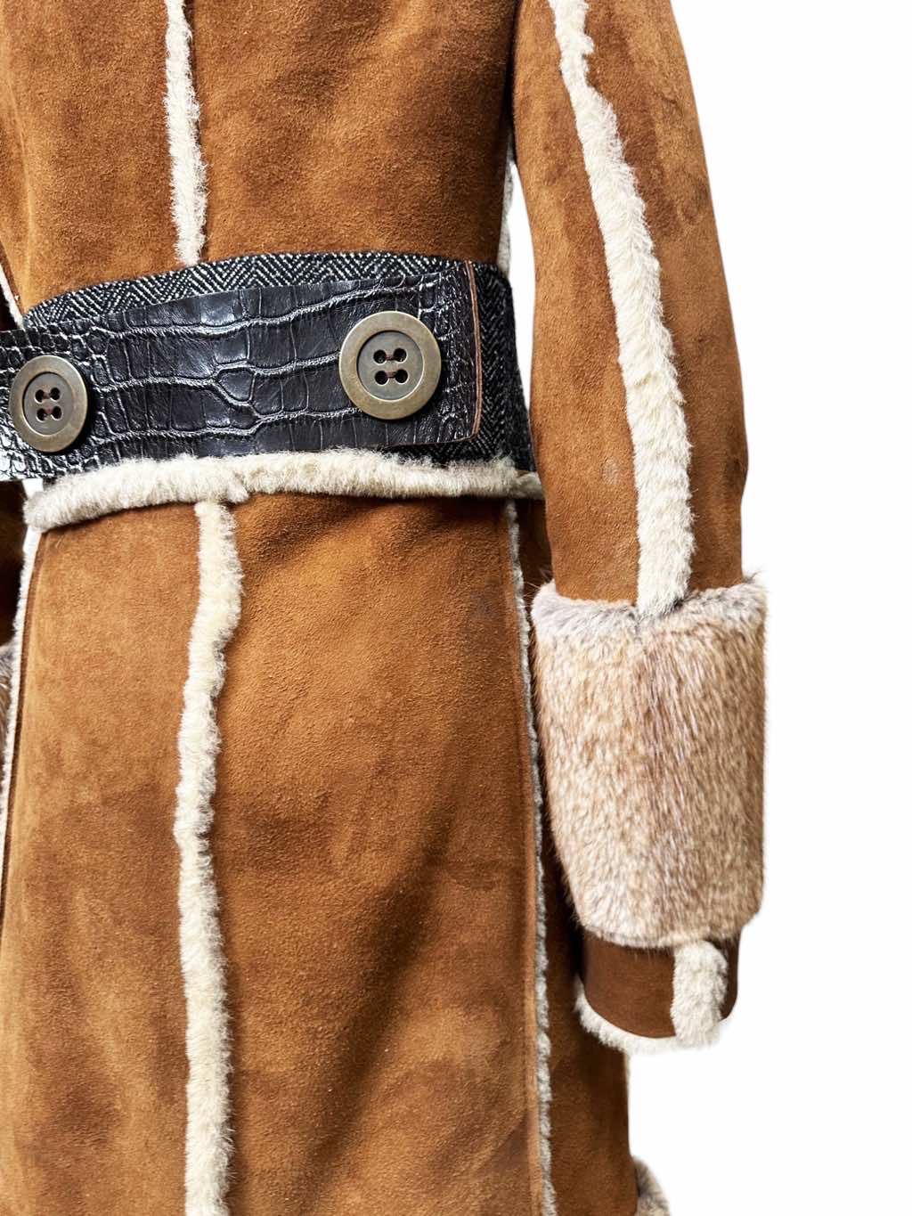 Dolce & Gabbana Brown Lambskin Fur Coat - Image 16