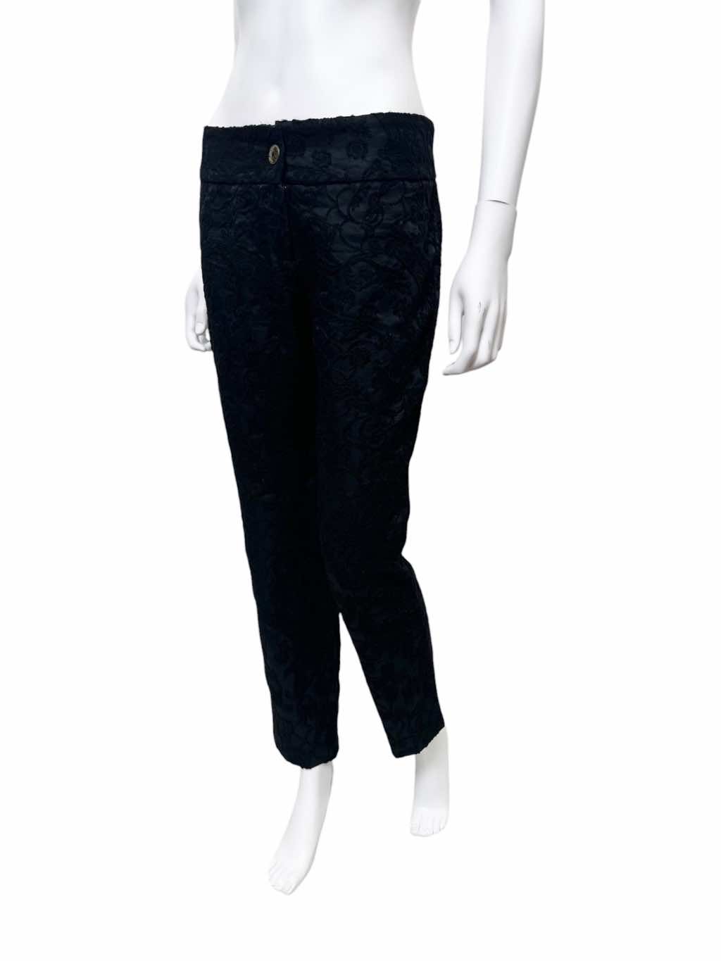 Roberto Cavalli Black Floral Knitted Pants - Back view