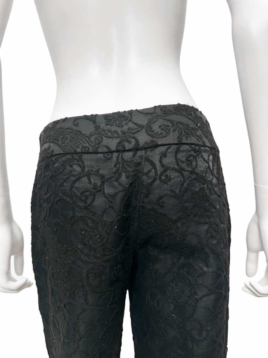 Roberto Cavalli Black Floral Knitted Pants - Detail 2