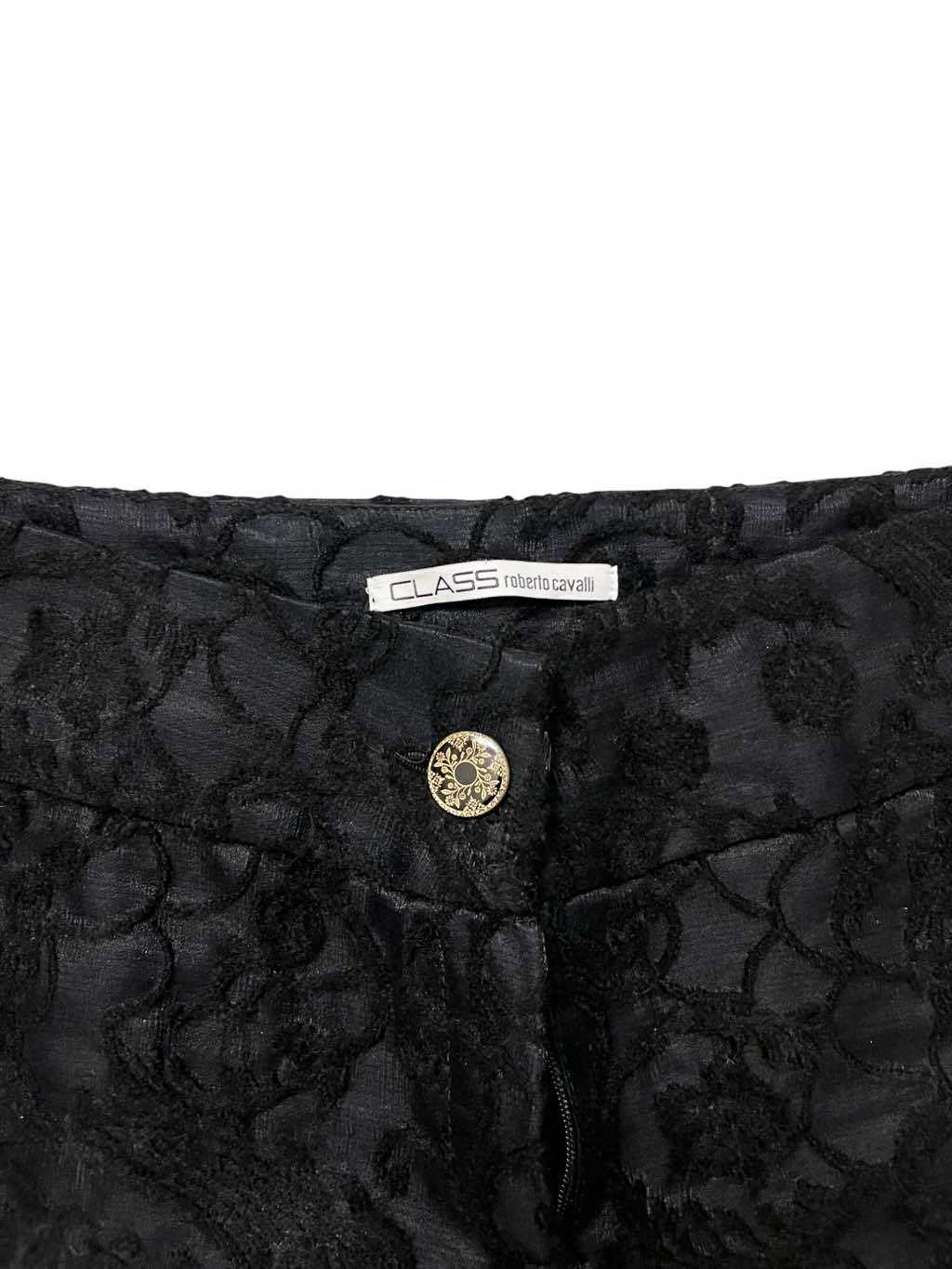 Roberto Cavalli Black Floral Knitted Pants - Image 11
