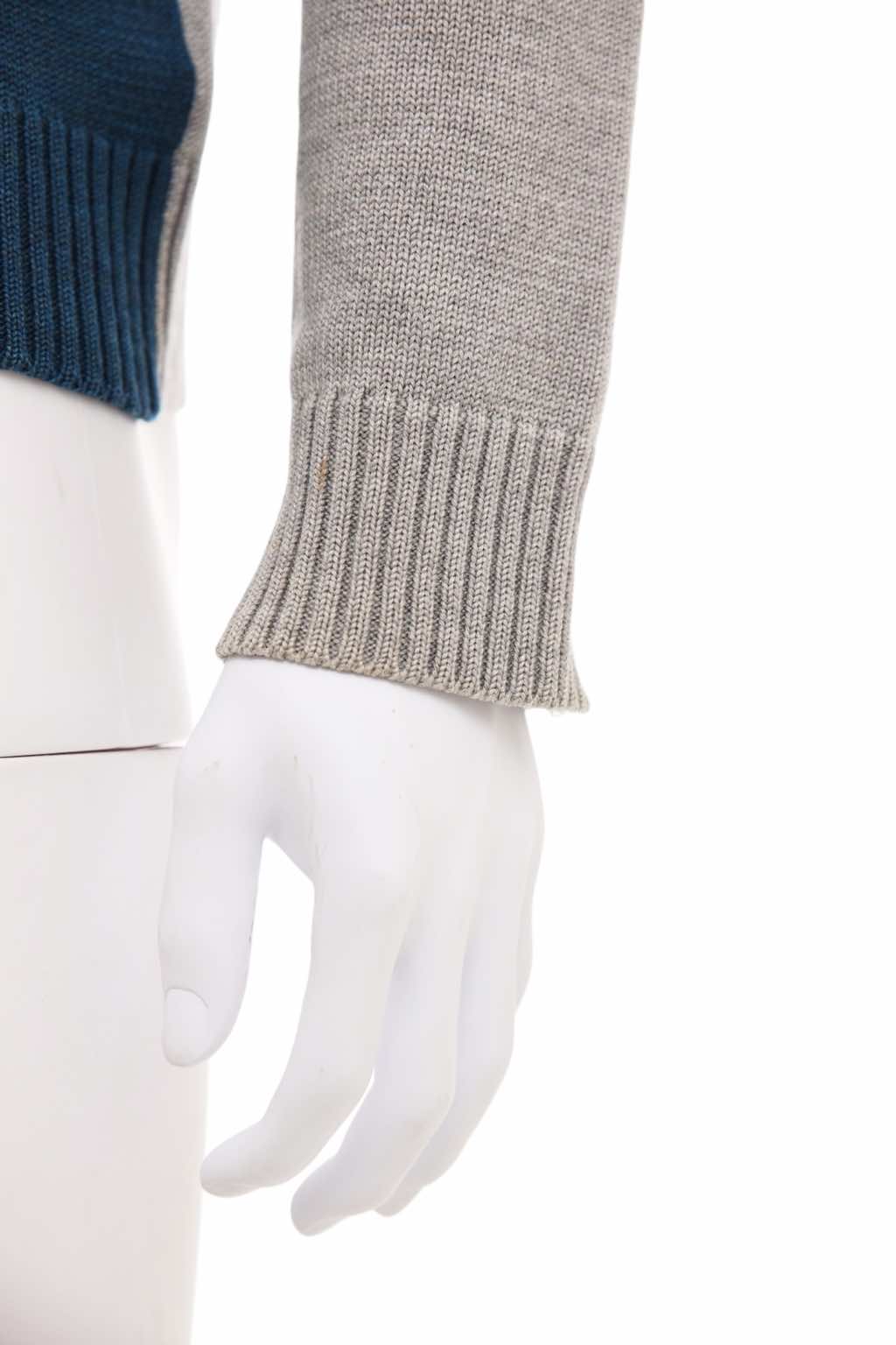 Raf Simons Geomtric Grey and Blue Sweater - Image 11