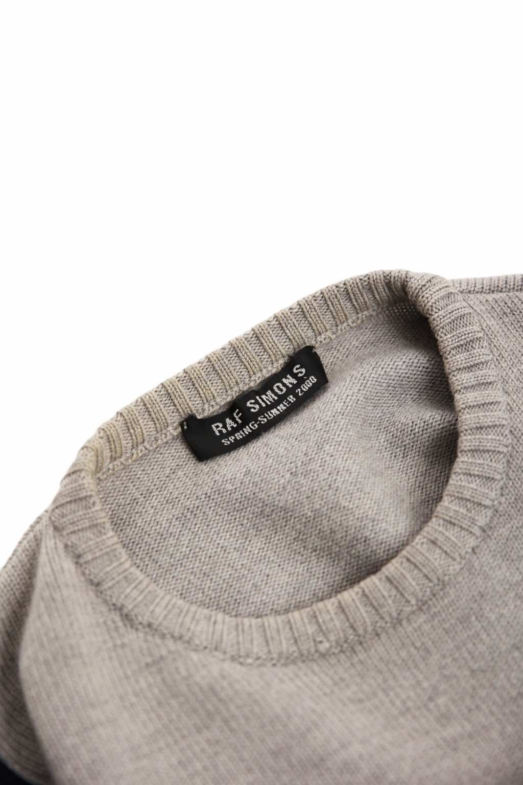 Raf Simons Geomtric Grey and Blue Sweater - Image 13