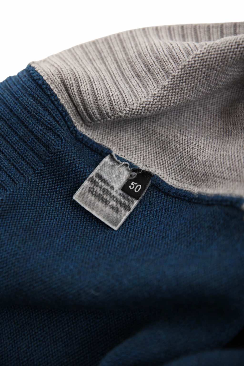 Raf Simons Geomtric Grey and Blue Sweater - Image 14