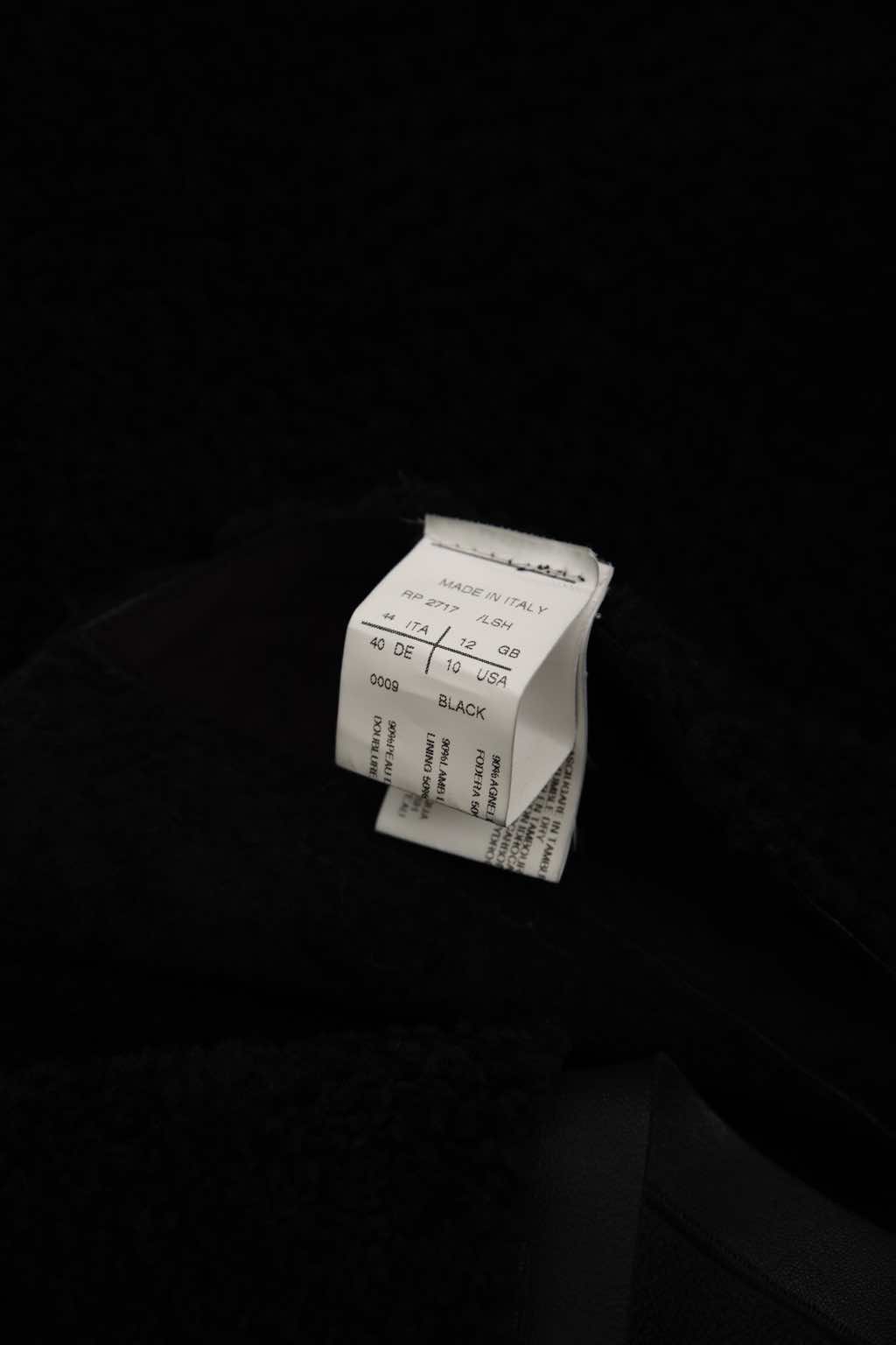 Rick Owens CRUST Black Leather Asymmetric Coat - Image 15