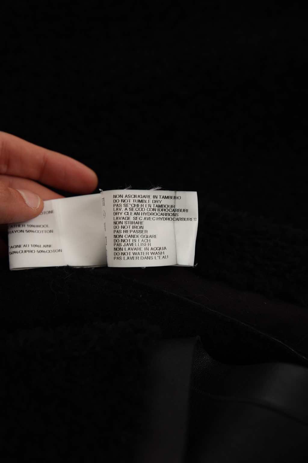 Rick Owens CRUST Black Leather Asymmetric Coat - Image 17