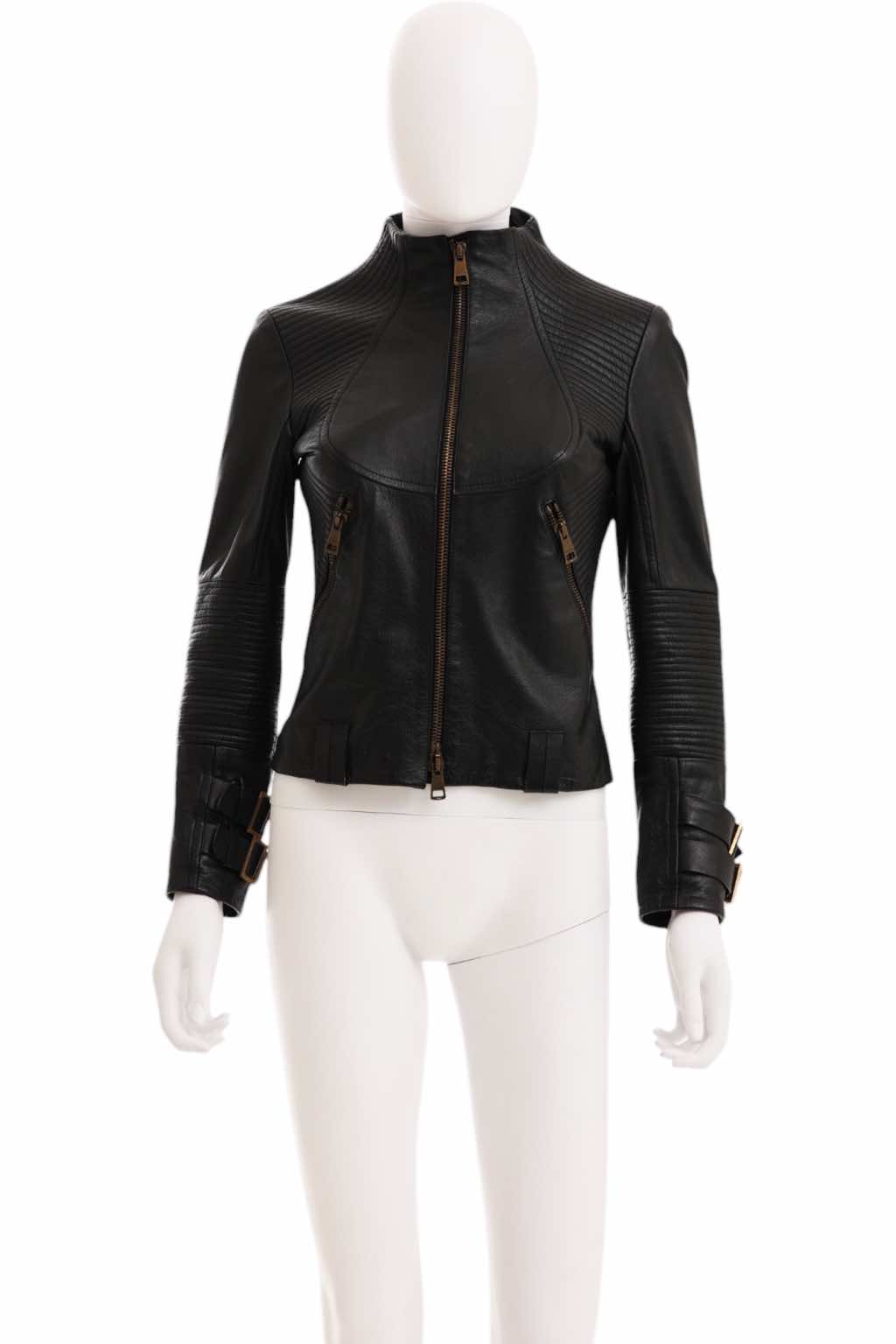 Gucci Black Leather Biker Jacket