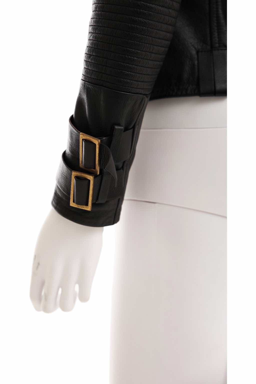 Gucci Black Leather Biker Jacket - Detail 2