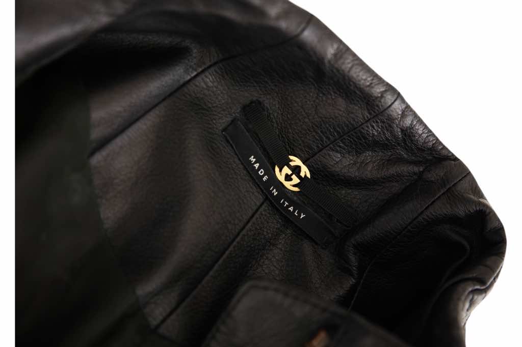 Gucci Black Leather Biker Jacket - Image 11