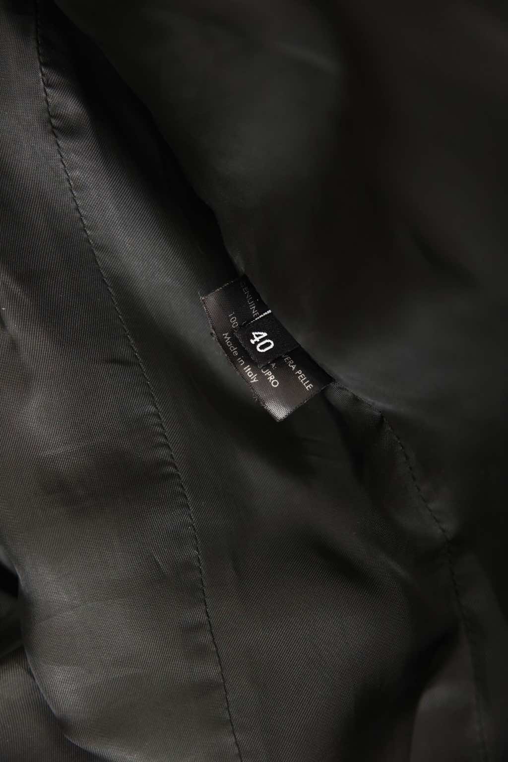 Gucci Black Leather Biker Jacket - Image 13