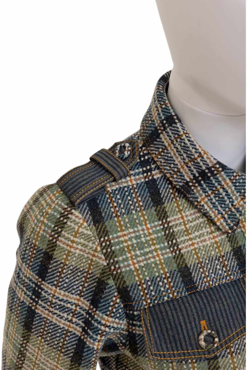 John Galliano Bondage Chequered Button Up Jacket - Detail 2