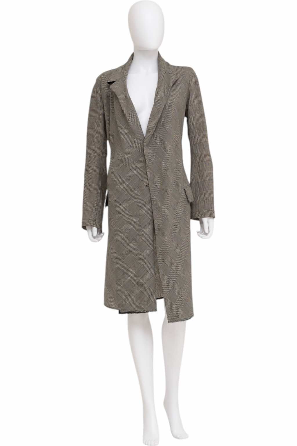 Junya Watanabe Grey Tartan Asymmetric Coat - 4