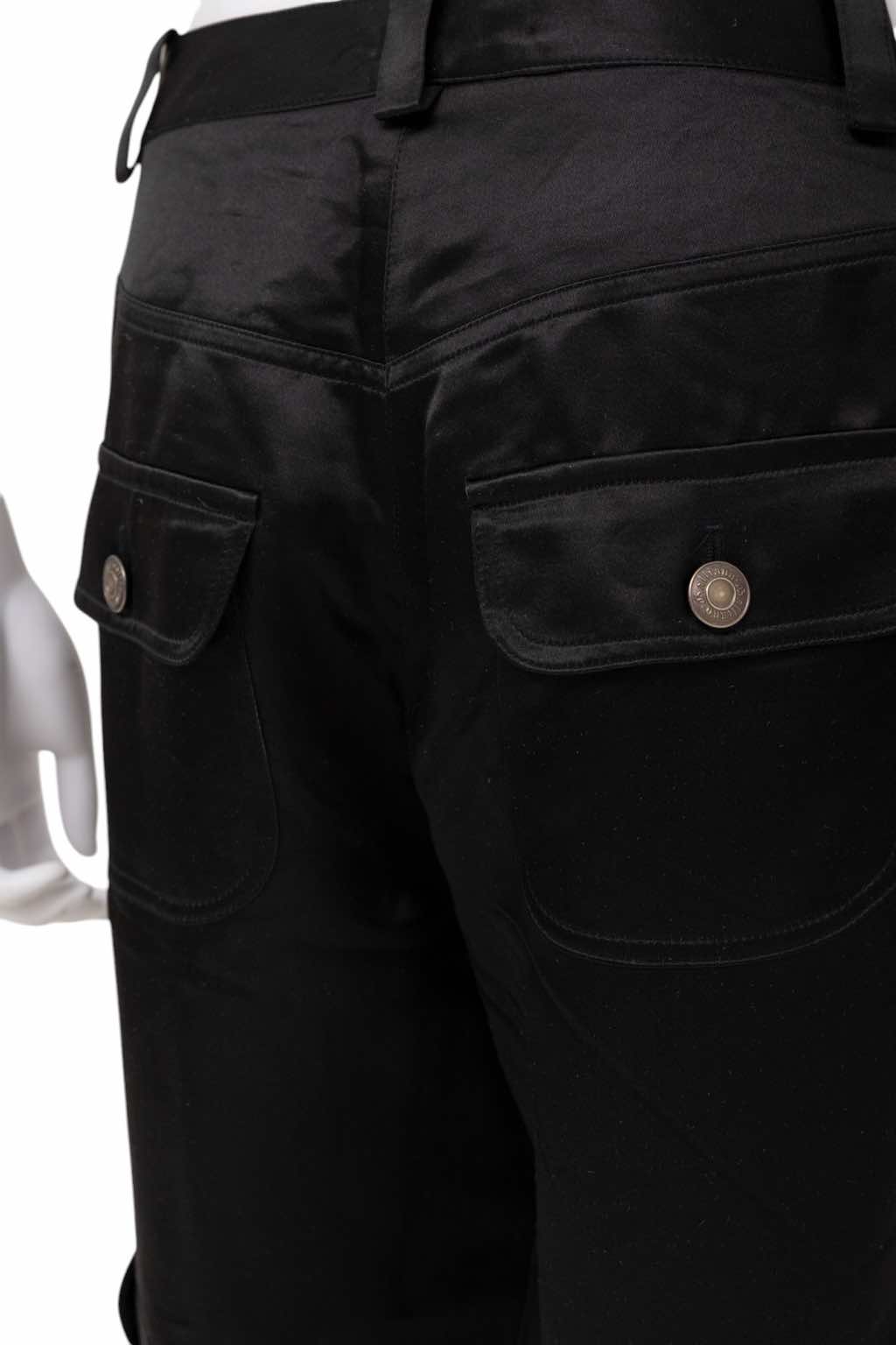 John Galliano Black Silk Bondage Pants - Image 10