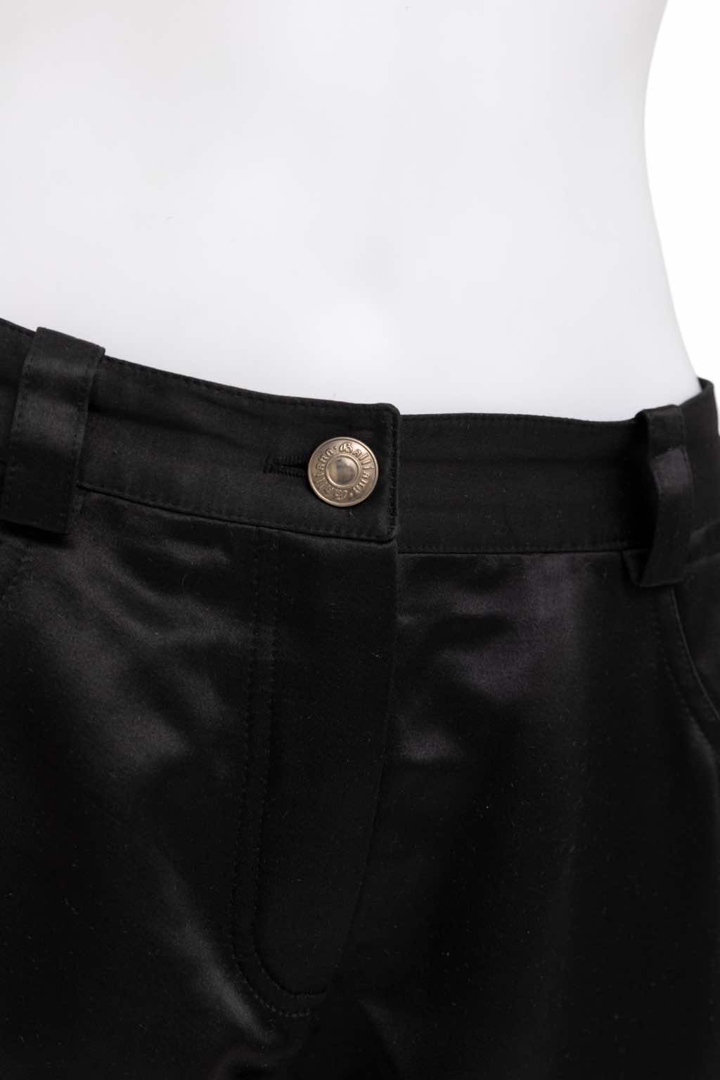 John Galliano Black Silk Bondage Pants - Image 11