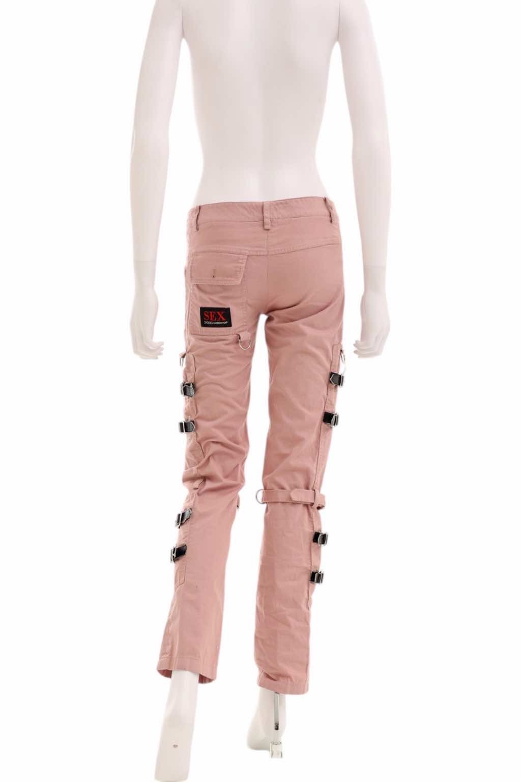 Dolce & Gabbana SEX Bondage Belted Pink Pants - 4