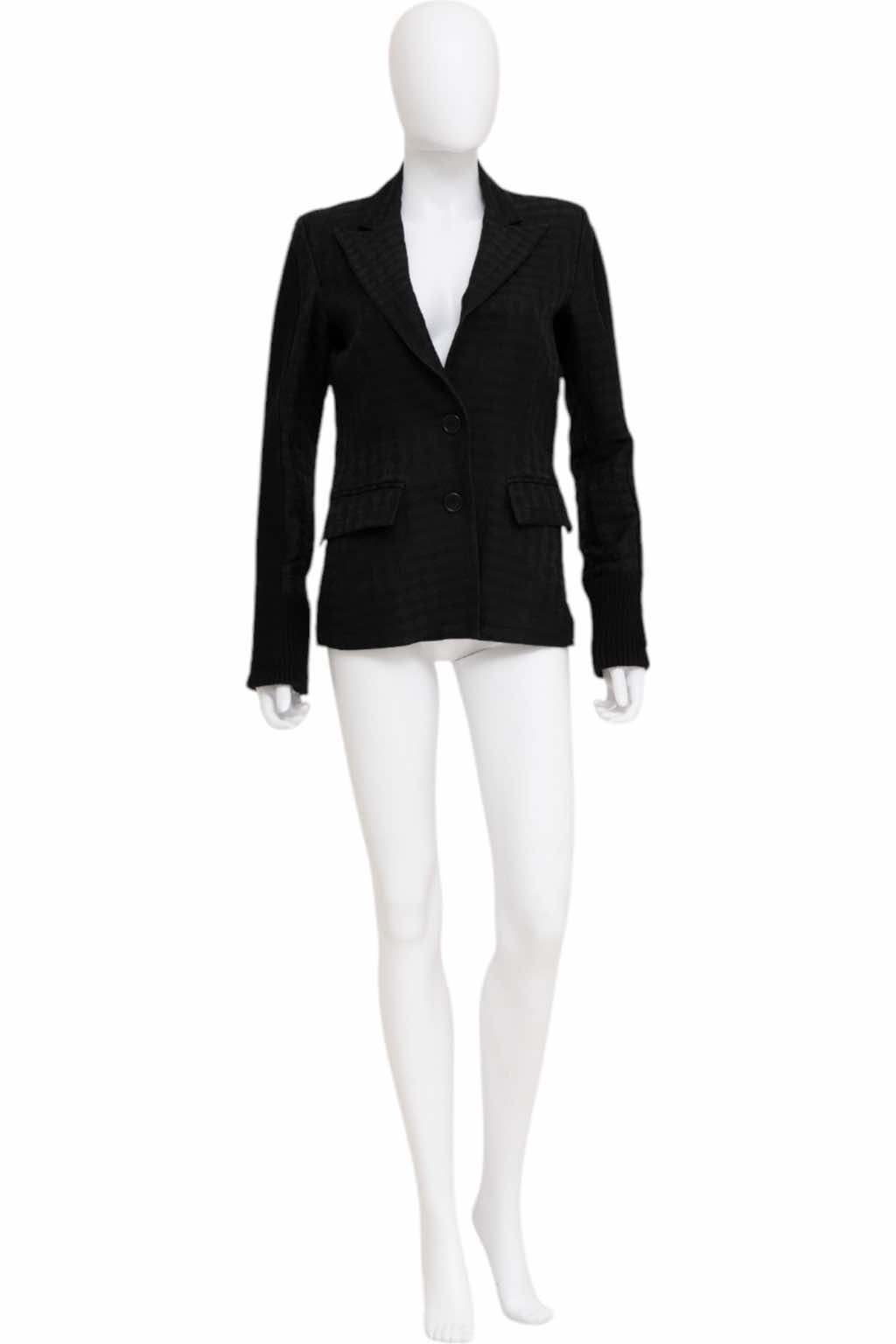Dirk Bikkembergs Wool Monogram Black Blazer - 4